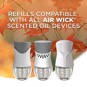 Air Wick Plug in Scented Oil Refill, 5ct, Bonfire and Crisp Fall Air,  Essential Oils, Air Freshener Fall Scent, Fall décor