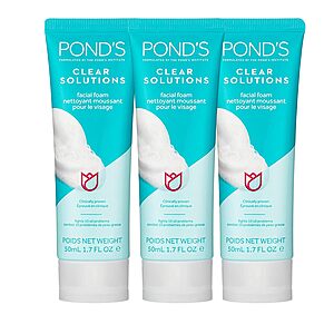 3-Pack 1.7-Fl. Oz. Pond's Clear Solution Travel Size Foaming Face Wash $2.30 ($0.77 each) w/ S&S + Free Shipping w/ Prime or on $35+