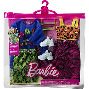 7-Piece Barbie Clothes & Accessories Set w/ 2 Outfits, Sunglasses, & Sneakers $4.10 + Free Shipping w/ Prime or on $35+