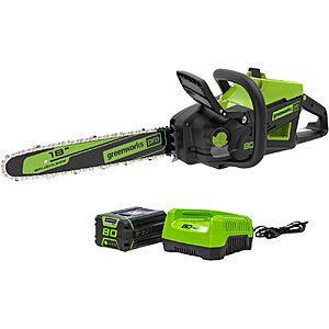 Greenworks 80V Cordless 18" Brushless Cordless Chainsaw w/ 4.0Ah Battery & Rapid Charger $250 + Free Shipping