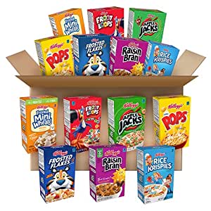 Kellogg's Breakfast Cereal, Variety Pack, Kids Breakfast, Assortment Varies, Single Serve (48 Boxes) ~ $28.02 with Sub&Save