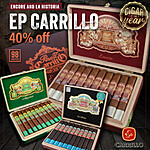 EP Carrillo 96-rated Pledge Robusto 40% off select blends cigars for 36 hours only. $144