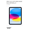Ipad 10 256gb Costco in-store ymmv $250