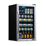 Newair 126-Can Beverage Refrigerator Cooler w/ Glass Door (Stainless Steel) $148 + Free Shipping