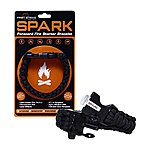 Amazon SPARK Fire Starter Paracord Bracelet with Emergency Whistle Side Release Buckle Magnesium Fire Steel Clasp with Knife Cutter &amp; Striker Accessories - Survival Gear Kit $19.99