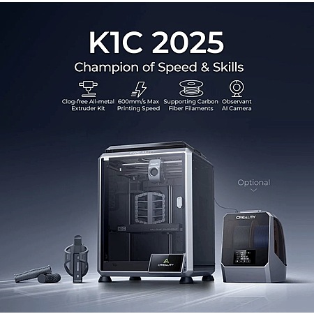 【Refurbished】Creality K1C 2025 3D Printer 600mm/s Auto Leveling AI Camera $215.2