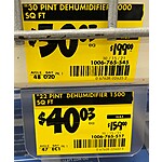 Danby 22, 30, and 50 pint dehumidifiers on clearance at Home Depot ~75% off YMMV