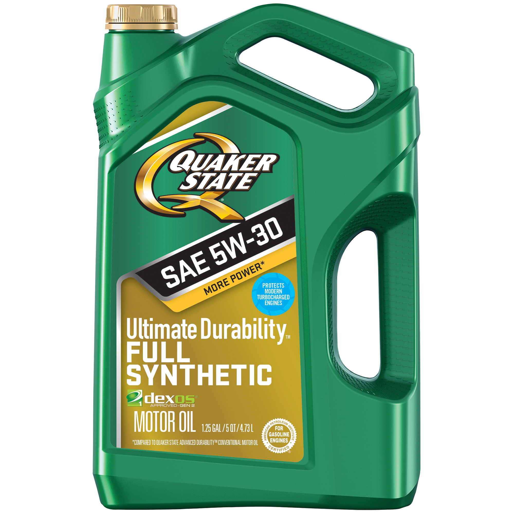 (3 Pack) Quaker State Ultimate Durability 5W-30 Dexos Full Synthetic Motor, 5 qt
