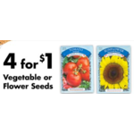 Dollar Tree Stores: Select Flower & Vegetable Seeds 4 for $1 (Selection/Availability May Vary)