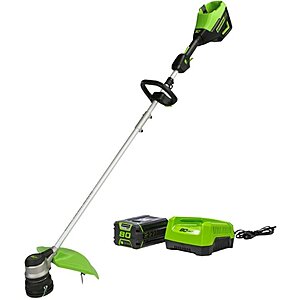 Greenworks 16" 80V Brushless Straight Shaft Grass Trimmer w/ 2x 2Ah Batteries & Charger $175 + Free Shipping