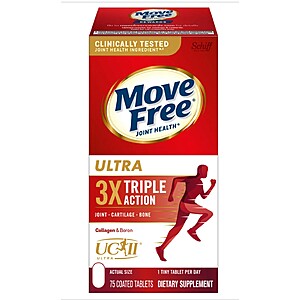 $13.99 each if buy 5 (a total of $69.95 plus tax) - Schiff Move Free Ultra Triple Action Joint Supplement, 75 Tablets