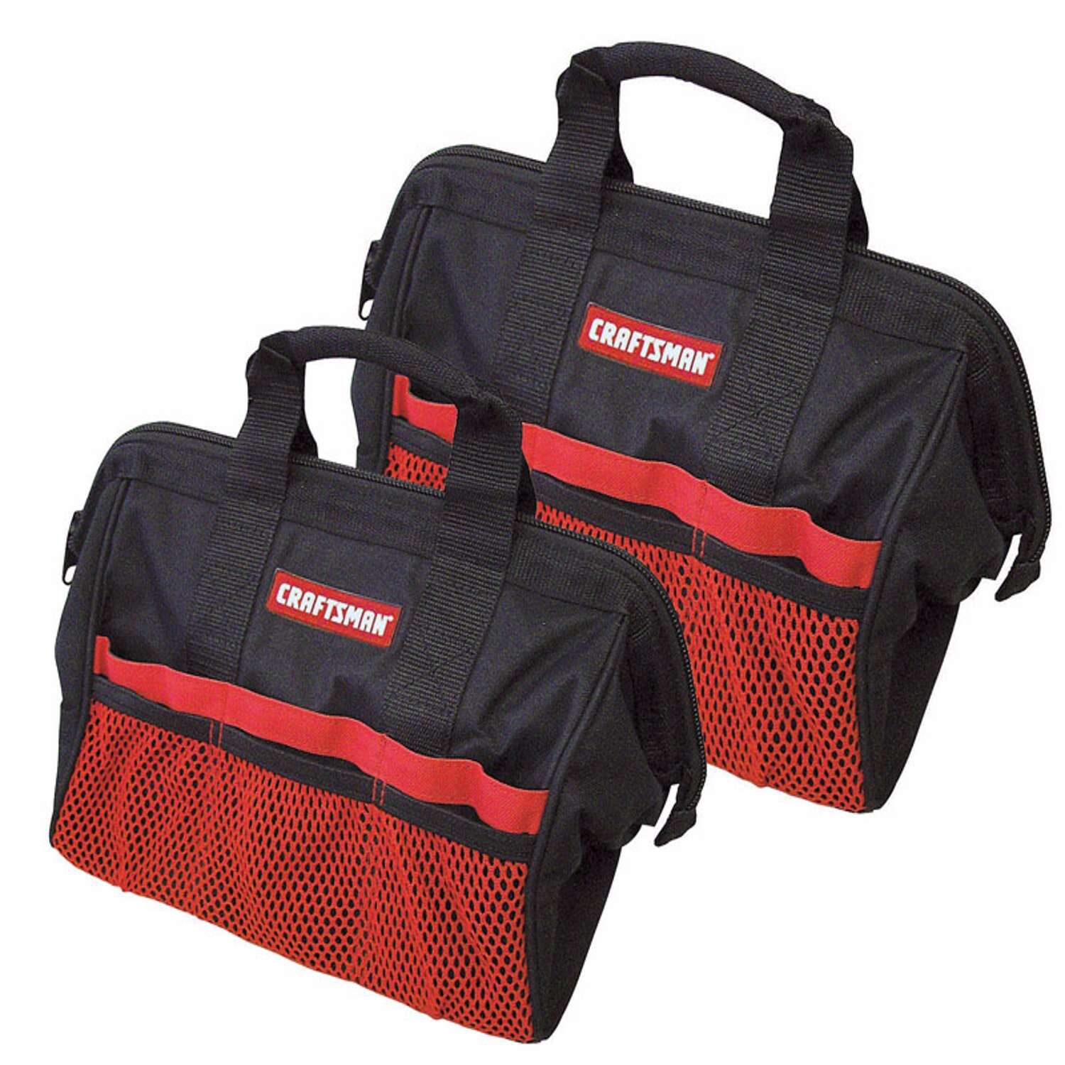 2Piece Craftsman Tool Bag Set (13" & 18", Black/Red)