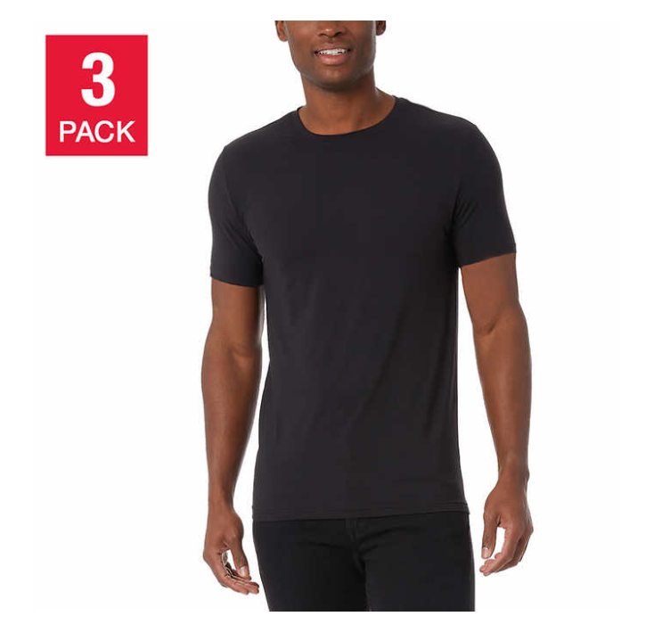 32 Degrees Men's Base Layer Crew Neck Shirt Black Size Extra Large