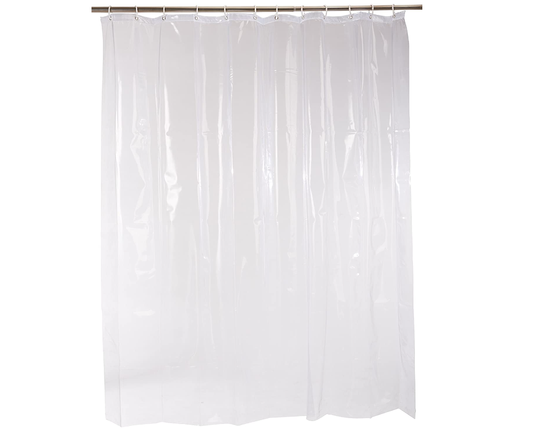 Amazon Basics Clear Vinyl Shower Curtain Liner (72 x 72")