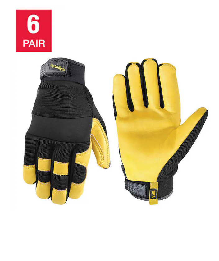 6-Pair Wells Lamont Men's HydraHyde Leather Work Gloves $30 + F/S & More ~ Costco