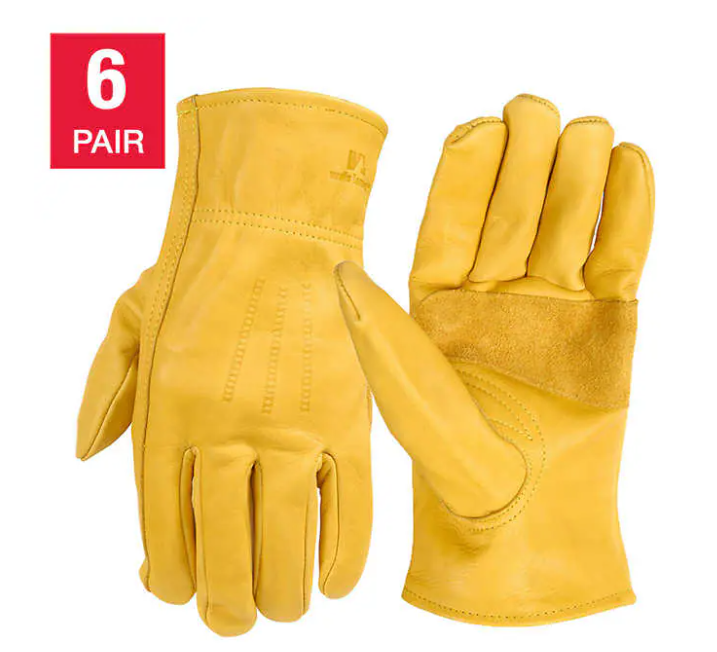 6-Pair Wells Lamont Men's  Leather Work Gloves $25 + F/S ~ Costco