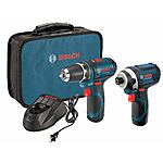 Bosch 12V Max Li-Ion Drill/Driver &amp; Impact Driver Combo Kit w/ 2x Batteries $99 + Free Shipping ~ Lowes