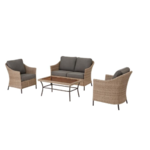 Kendall Cove 4-Piece Steel Patio Conversation Outdoor Seating Set w/ Charcoal Cushions $349 &amp; More + Free Shipping