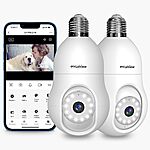 2-Pack LaView 4MP Wireless Smart Bulb Security Camera $35.05 + Free Shipping