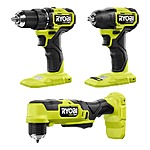 RYOBI ONE+ HP 18V Brushless Drill, Impact Wrench, & Right Angle Drill (Tools Only) $109 + Free Shipping