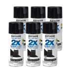 6-Pack Rust-Oleum Painter's Touch 2X Ultra Cover Spray Paint (Gloss Black) $23