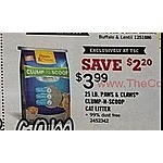 Tractor Supply Co Black Friday: Paws and Claws  Clump-n-Scoop Cat Litter: 25Lb for $3.99