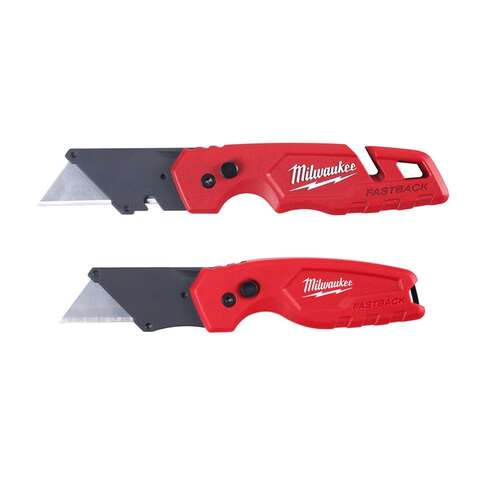 2-Pack Milwaukee Fastback Press & Flip Folding Knife Set $15 w/ store pickup ~ Ace