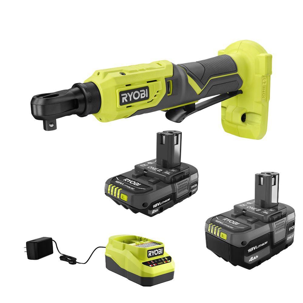 Ryobi One+ 18V Cordless 3/8" Ratchet w/ 1x 2Ah, 1x 4Ah Battery & Charger $79 + F/S ~ Home Depot