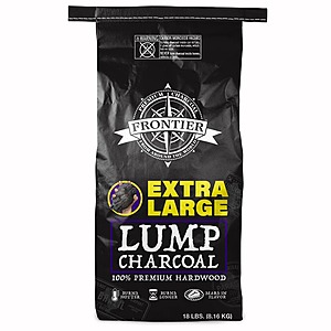 18-Lbs Frontier Extra-Large Lump Charcoal $10 + Free Shipping