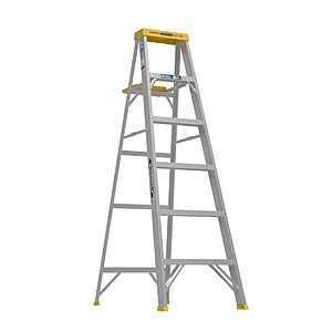 6' Werner Aluminum Type 1 Step Ladder (250-lb Load Capacity) $  39.90 + F/S ~ Home Depot