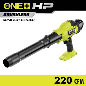 RYOBI ONE+ HP 18V Brushless Cordless 220 CFM 140 MPH Compact Blower (Tool-Only) PSBLB01B - The Home Depot $69