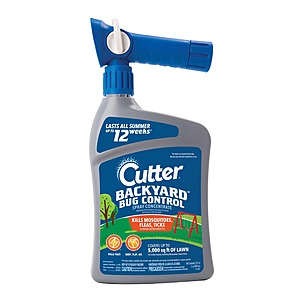 32-Oz Cutter Backyard Bug Control Concentrate w/ QuickFlip Hose-End Sprayer $5 