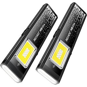 2-Pk Rechoo 3-in-1 Magnetic Rechargeable EDC Flashlight w/ Clip $11.90 
