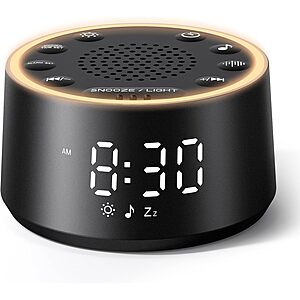 Dreamegg D1 Nova Sound Machine for Sleep w/ Alarm Clock $12.40