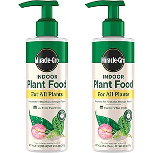 2-Pk 8-Oz Miracle-Gro Indoor Plant Food Liquid Fertilizer (various) $11 
