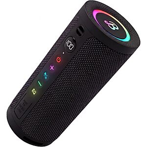 BassBloom Roar 3 Portable RGB Bluetooth Speaker (Black)