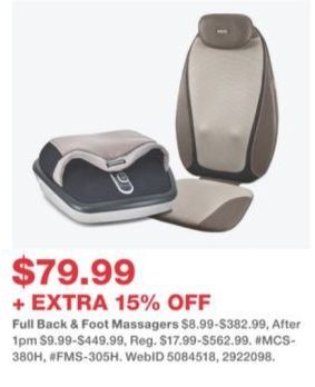 Macy S Black Friday Homedics Mcs 380h Shiatsu Plus Massage