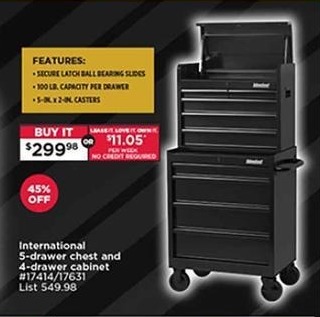 Sears Outlet Black Friday International 5 Drawer Chest And 4