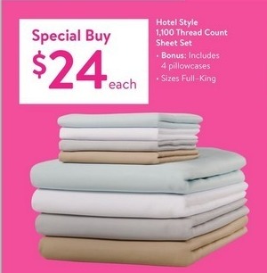 Walmart Black Friday Hotel Style 1 100 Thread Count Sheet Set For