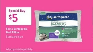 Walmart Black Friday Serta Sertapedic Bed Pillow For 5 00