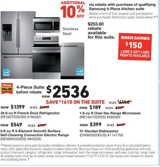 Lowe S Black Friday Samsung 24 6 Cu Ft French Door Refrigerator