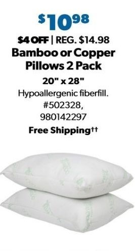 Sam S Club Black Friday Bamboo Or Copper Pillows 2 Pack For