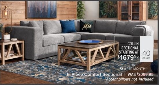 Value City Furniture Black Friday Collin Comfort 5 Piece