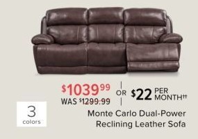 Value City Furniture Black Friday Monte Carlo Dual Power