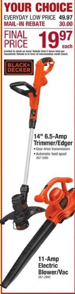 Menards Snow Blowers >> Menards Black Friday Black Decker 14 6 5 Amp Trimmer Menards Snow Blowers >> Menards Black Friday Black Decker 14 6 5 Amp Trimmer
