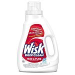 Wisk Deep Clean Liquid Laundry Detergent - 2 Pack 50 Ounce (33 Load) Free &amp; Pure - $7.38 AC &amp; S&amp;S ($6.25 AC &amp; 5 S&amp;S Orders) - Amazon