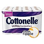 36-Ct Cottonelle Ultra ComfortCare Family Roll Plus Toilet Paper $16.60 w/ S&amp;S + Free S&amp;H