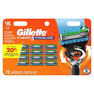 36 Count Gillette Fusion5 ProGlide Razor for Men Blade Refills - $79.98 AC ($67.98 with 5 S&S orders) (YMMV)