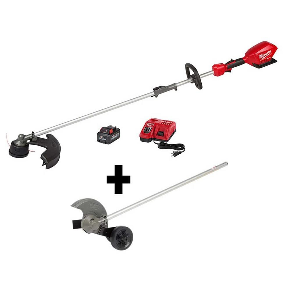 Milwaukee M18 FUEL 18-Volt Lithium-Ion Brushless Cordless String Trimmer Kit with M18 FUEL Edger Attachment $303
