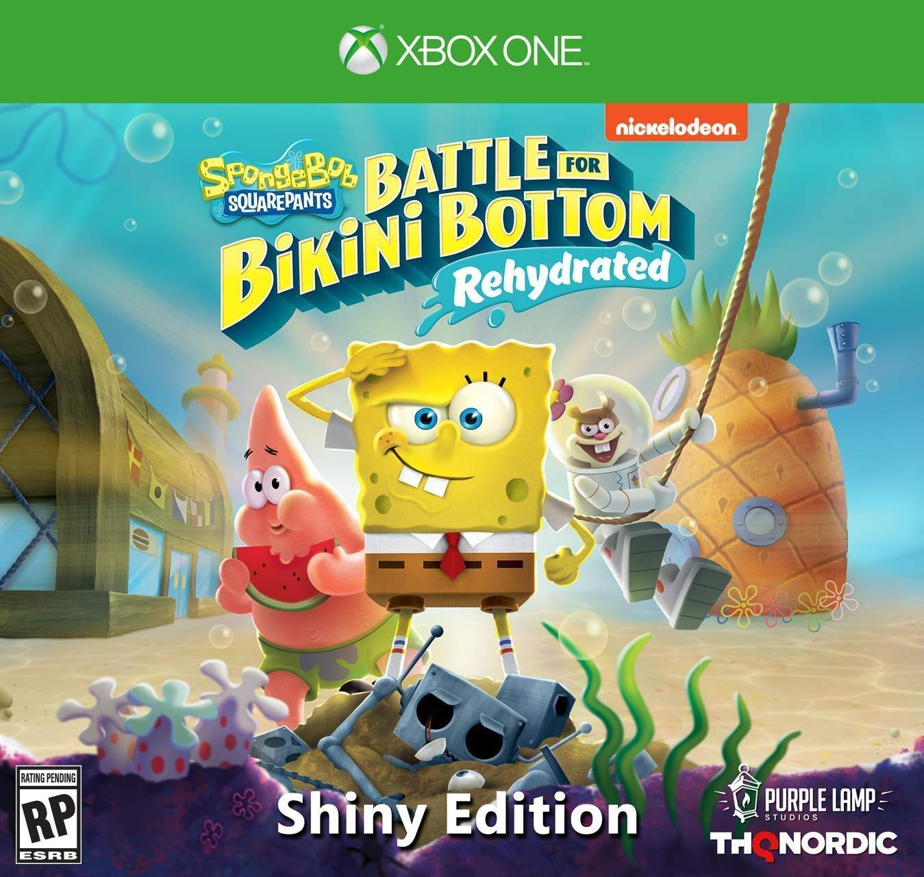 Amazon.com: Spongebob Squarepants: Battle for Bikini Bottom - Rehydrated - Shiny Edition (Xbox One) - Xbox One Shiny Edition : Thq Nordic, Nordic Games: Everything Else $42